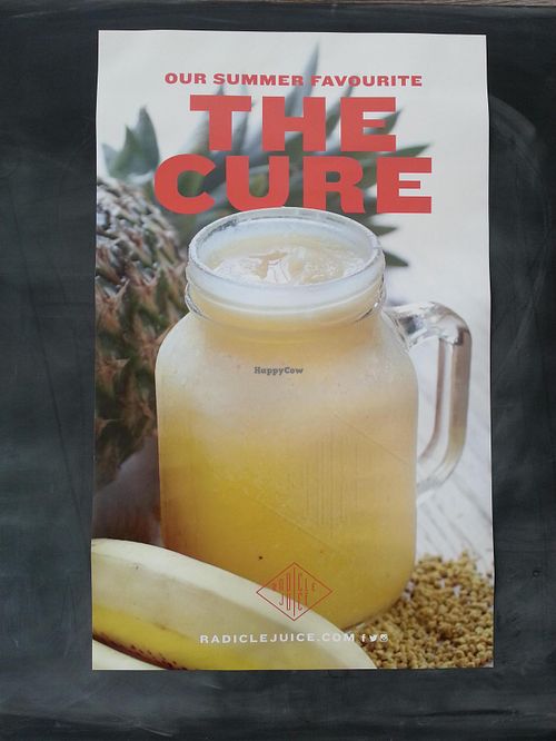 the cure smoothie at Radicle Juice in Vancouver