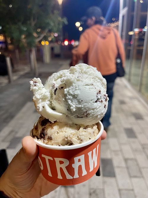 Double scoop with Mint Chocolate Chip and seasonal flavor The Great Cookie Swap   at Salt & Straw - Novus Tempe in Tempe