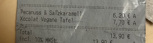 bill  at Xocolat Mariahilf in Wien
