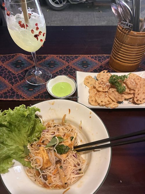 I had the mixed rice noodle salad which was fresh and deliciouss  at Madame Thao Restaurant - Vietnamese Fusion & Vegan Food in Ho Chi Minh City