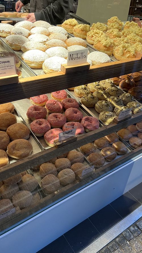 Different plant-based donuts  at Sammys Berliner Donuts in Berlin