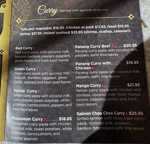 Four curry dishes can be made vegan    at Krua Khun Rose in Sandwich