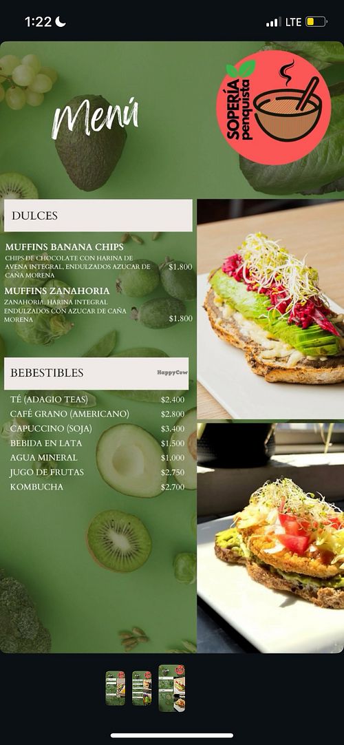 Menu pg 3/3  at Paltta Soperia Penquista in Concepcion