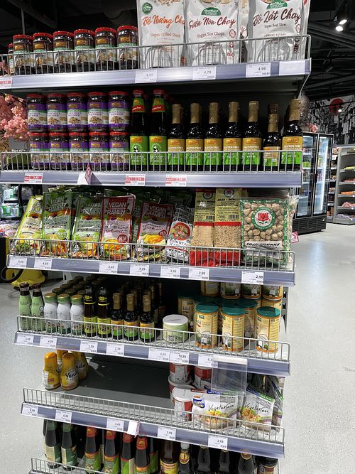 Vegan section  at Tains mein-asiamarkt Köln in Cologne