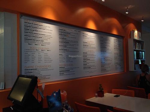 menu board  at s.e.e.d. Cafe in Phoenix