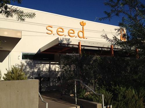 the only clearly visible s.e.e.d. signage, as seen from 38th St. at s.e.e.d. Cafe in Phoenix