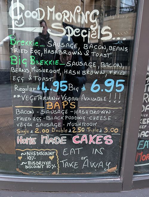 Menu at Santiago's Bristol in Bristol