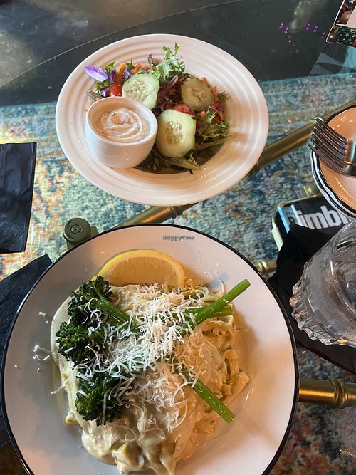 Pasta and side salad!  at Sweatman's Garden in Charleston
