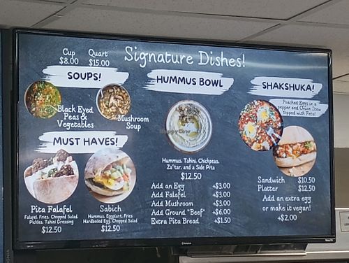 signature menu at Break Away Cafe in New York City