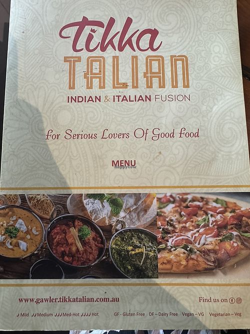 Menu  at Tikka TALIAN at The Wheatsheaf Inn in Gawler