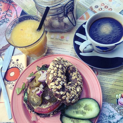 vegan weed burger at Bagels & Beans - Waterlooplein in Amsterdam