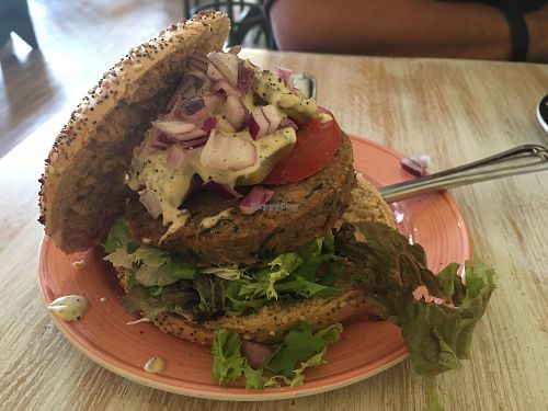 Vegan Bagle at Bagels & Beans - Waterlooplein in Amsterdam