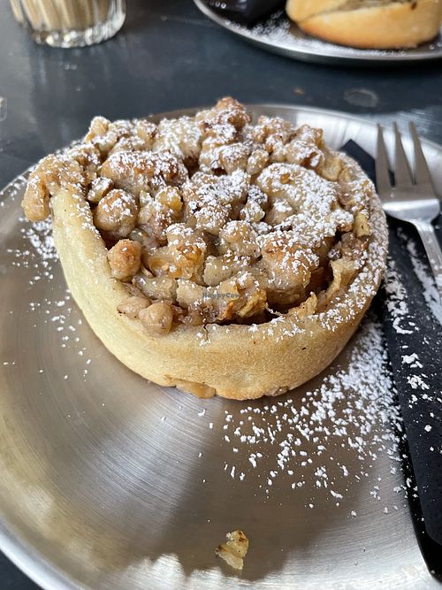 cinnamon apple bun (not very sweet)   at Bruno in Stuttgart