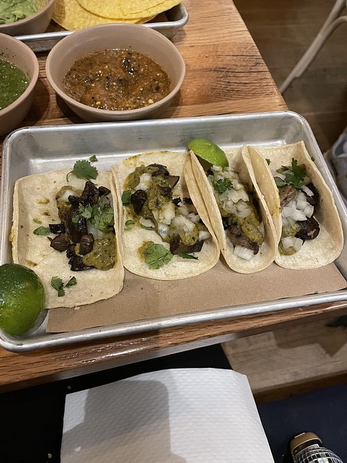 Mushroom tacos (no cheese)  at Bartaco in Charleston