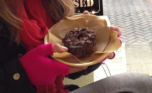 Most delicious vegan doughnut ever! at Vegabond - Leliegracht in Amsterdam