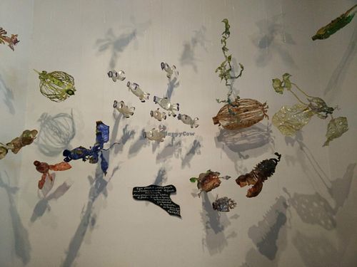 Glass fish, one of many decorations at Tiyoweh La Quietud in Madrid