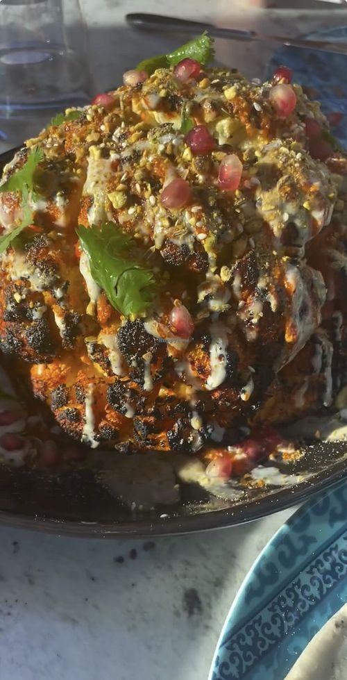 Whole roasted cauliflower   at Lavantine Restaurant & Skybar in Vancouver