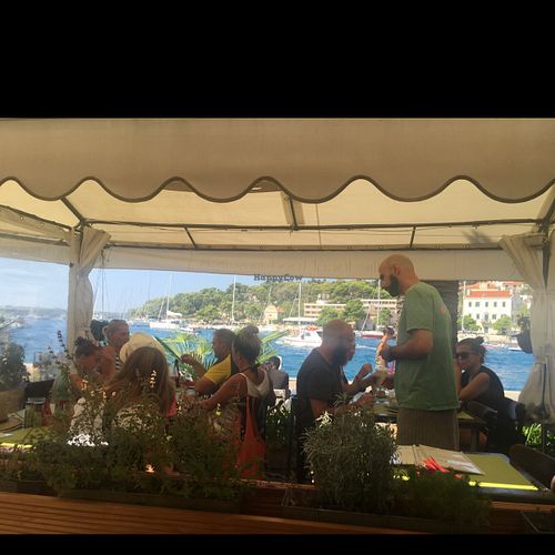 view at Vita Health Food Bar in Hvar