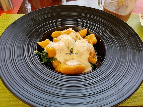 sweet potato gnocchi with cauliflower sauce  at Vita Health Food Bar in Hvar
