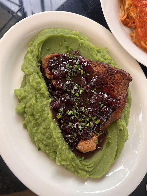 Vegan steak  at Comida GOVEGAN in Santiago