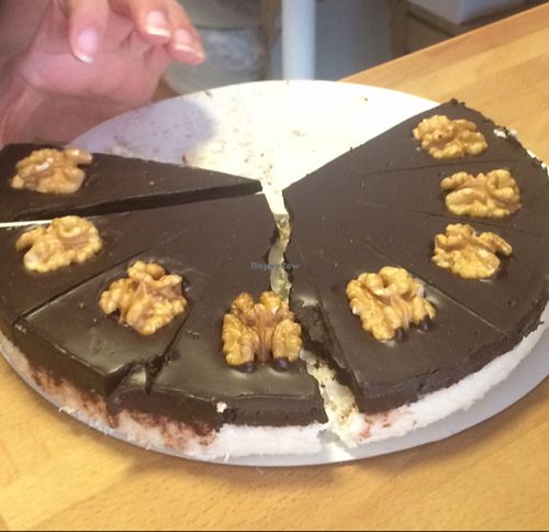 raw coconut chocolate cake  at Sis Concept in Utrecht