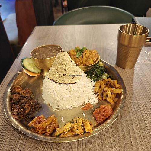 The veg platter (Thakkali set) at Lumbini Hut: Best Indian Nepali and Hakka Restaurant in Ajax