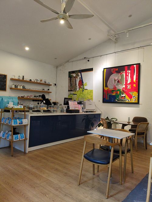 Order at the bar at Capella Coffee Roaster Hanoi in Hanoi