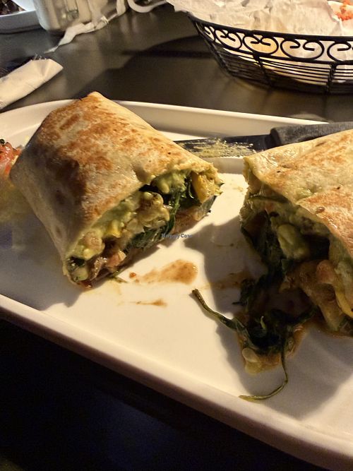Vegan burritoos  at Agaves Mexican Grill in Great Barrington