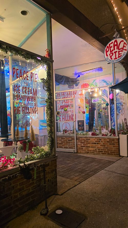 Outside at Peace Pie in St Augustine