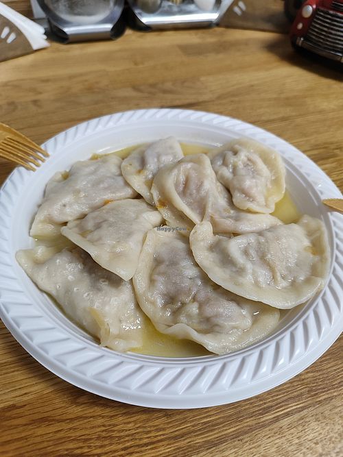 Vegan varenyky with cabbage at MultiCook Ládví in Prague