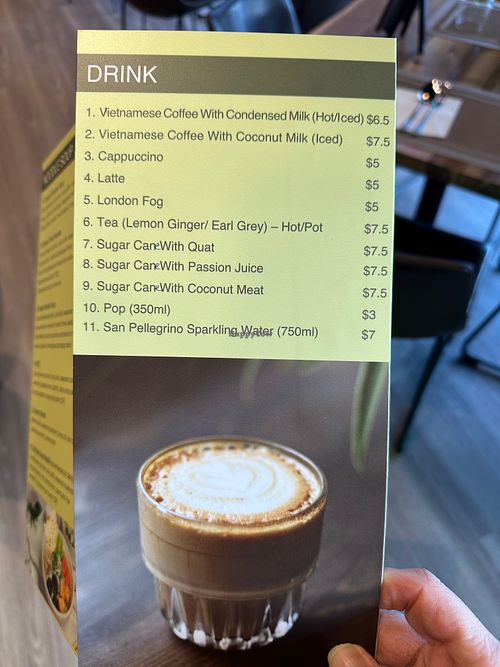 menu at The Greens Kitchen in Saskatoon