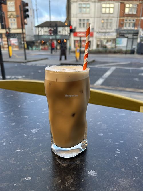 Coconut milk latte  at Momentum in London