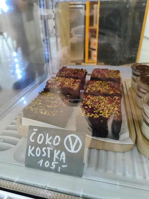 Vegan cake at Café DOX  in Prague