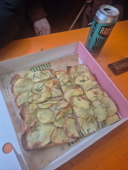 Potato pizza at MANI in Dublin