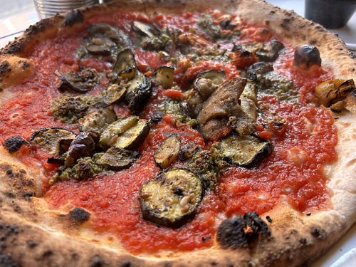 Mediterranean vegan pizza  at PI Pizzas in Dublin