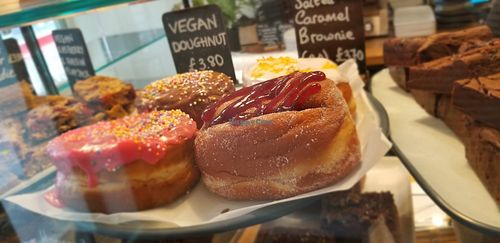 Vegan doughnuts! at Kin Cafe Vegetarian in London
