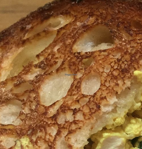 scrambled Tofu on Toast  at Kin Cafe Vegetarian in London