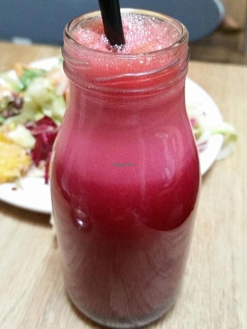 immunity boost juice at Kin Cafe Vegetarian in London