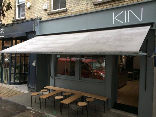 Front at Kin Cafe Vegetarian in London