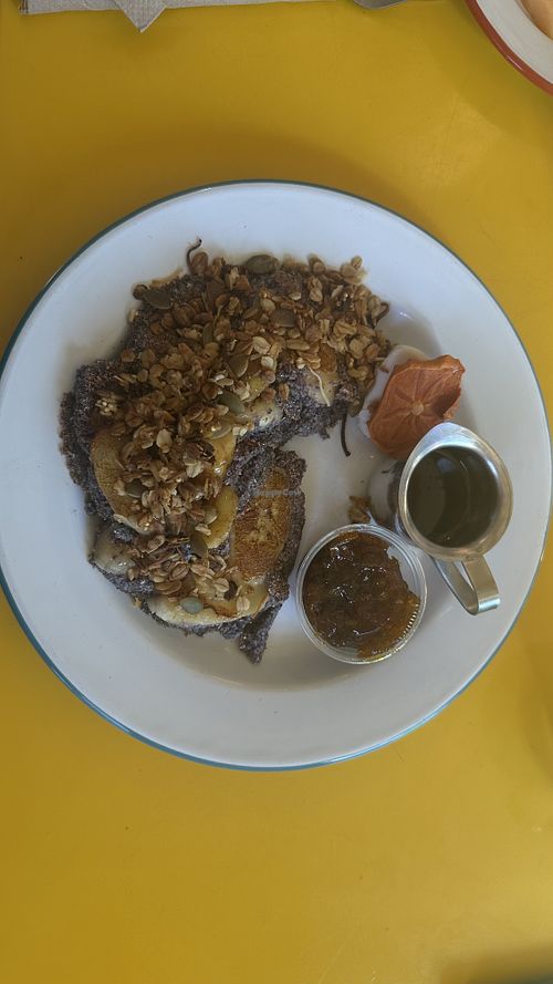 Lydia Masa Banana Pancakes (Vegan option)  at Alta Baja Market in Santa Ana