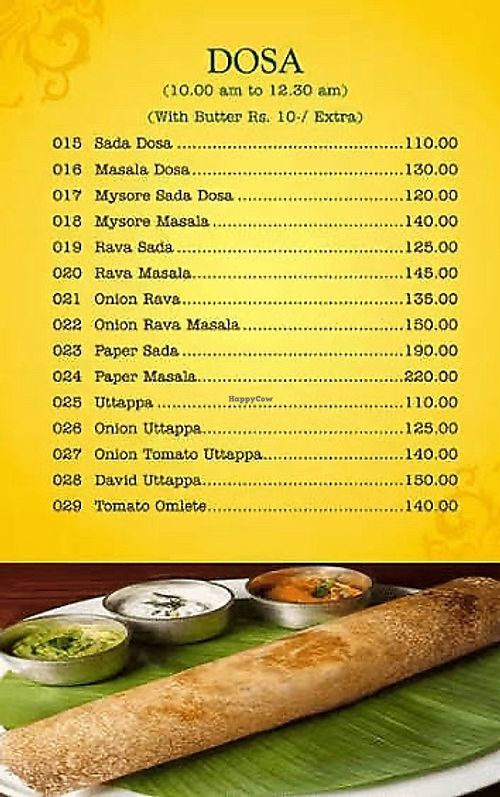 Dosas are vegan  at Achija Mulund in Mumbai