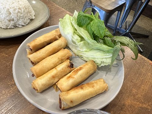 Vegan spring rolls  at Blue Lotus Restaurant & Cafe Vietnamese Cuisine in Geelong