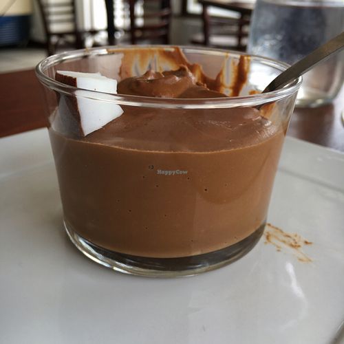 chocolate mousse (made with sweet potato base) at Cafe Vegan de la Plage in Saint-malo