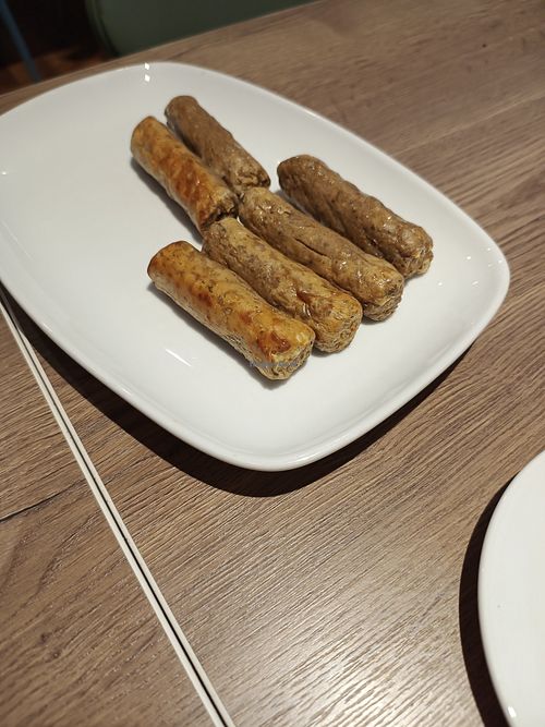 Cumberland sausages at Travelodge London Bethnal Green in London