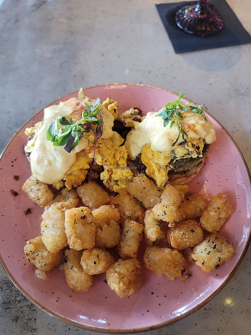 Soyrizo Benedict at 6th & G Breakfast Co in San Diego