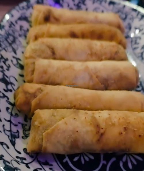 Vegan spring rolls at Chef's Special Cocktail Bar in Chicago