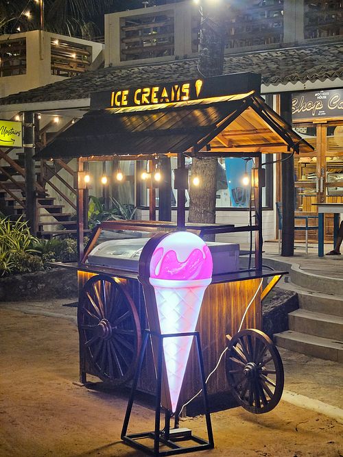 Wafflecreamery Ice Cream cart at Wafflecreamery Vegan Gelato Ice Cream in Matara