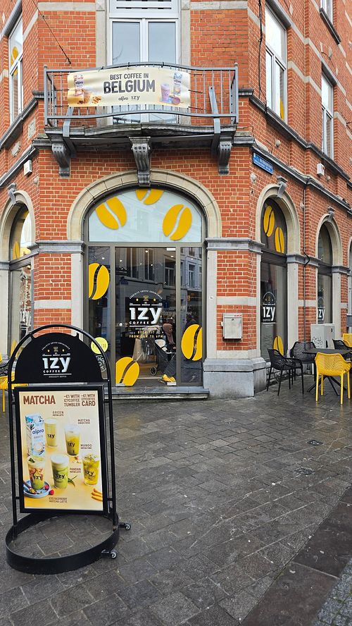 On the corner at IzyCoffee Leuven in Leuven