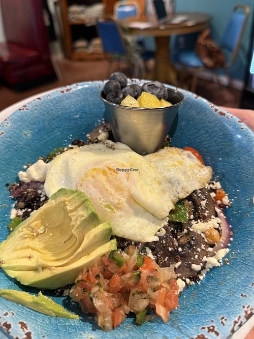 VEGETARIAN version of quinoa bowl.  at The DayMaker Cafe in Camden