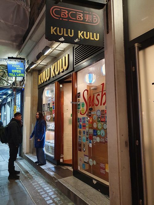 veg gyoza, seaweed salad, cucumber sushi, tofu in miso soup, spicy tofu, caramalised eggplant, edamame salad at Kulu Kulu Sushi in London